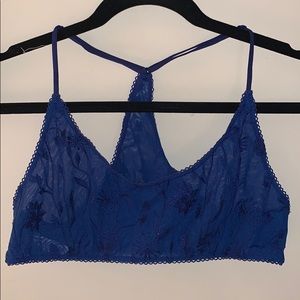 Free People blue lace racerback bralette